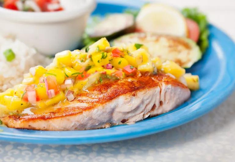 Salmone con salsa di mango