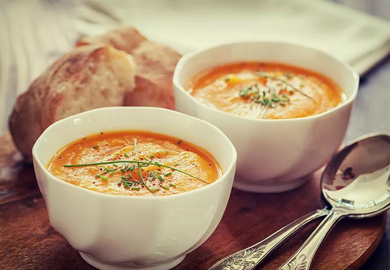 Zuppa di lenticchie e zucca