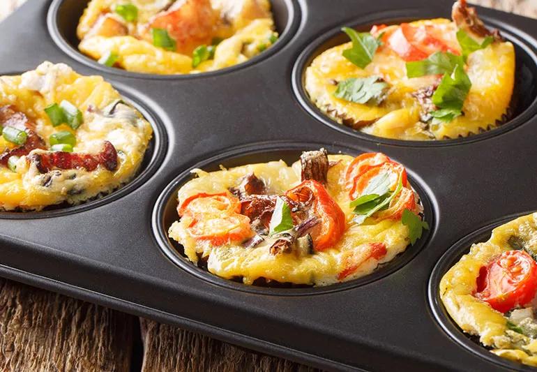 muffin di frittata vegetariana