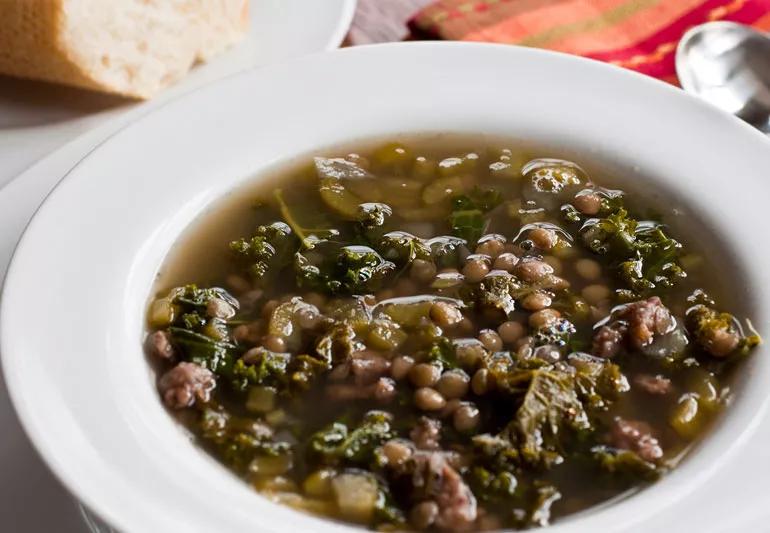 Zuppa di lenticchie e cavoli