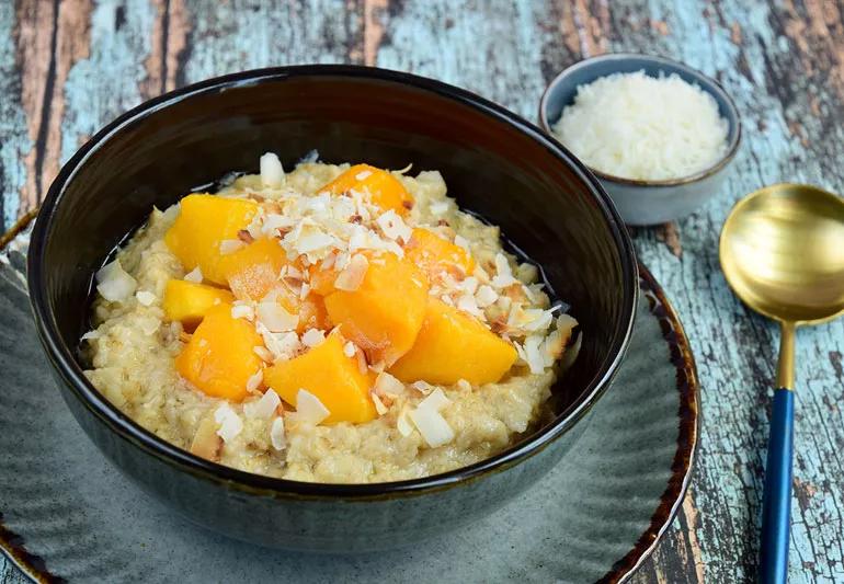 ricetta avena mango noci di cocco