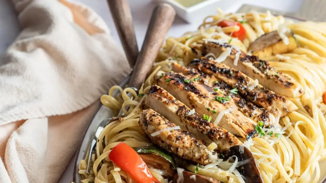 vegetables linguini